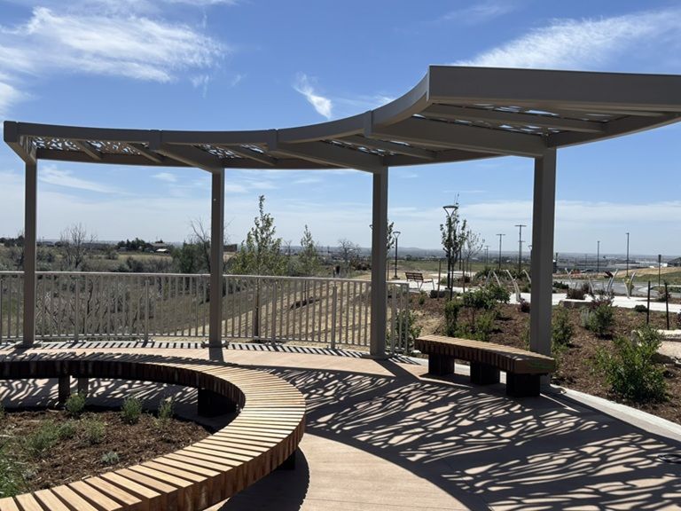 Anythink Nature Library Thornton, CO curved steel canopy